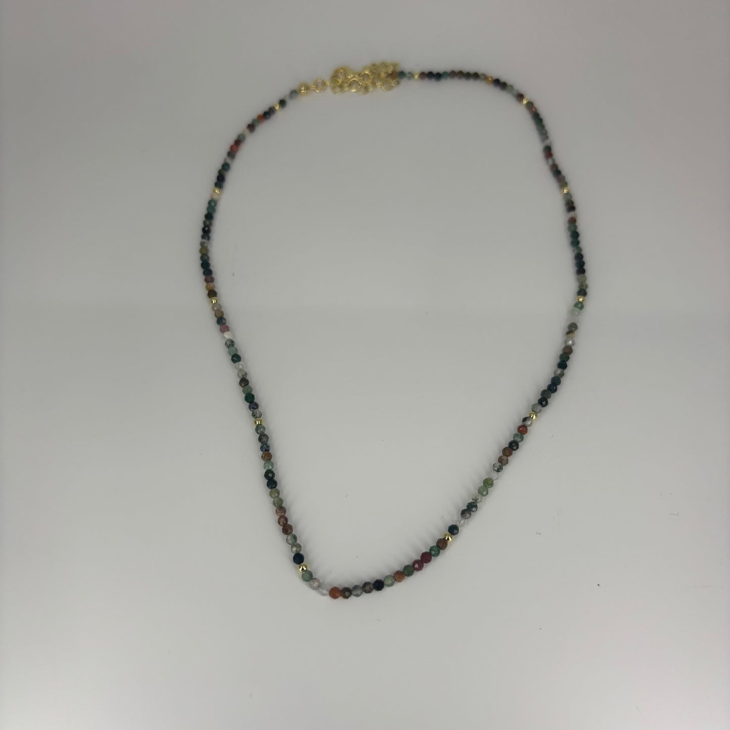 Small Greens Bead Necklace