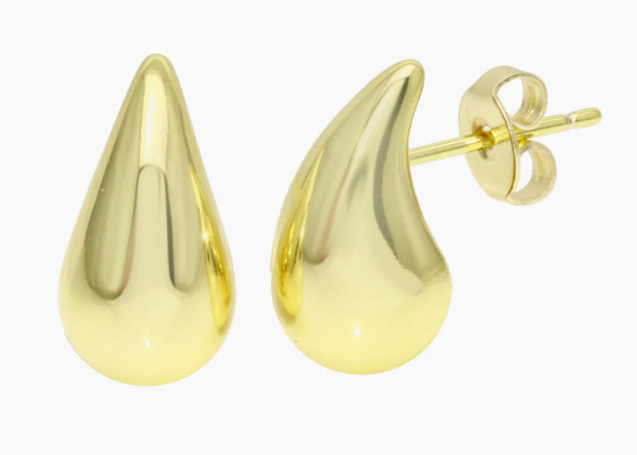 Gold plated tear drop earrings