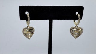 CZ Heart Earrings